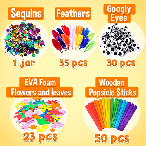 Goody King Arts and Crafts Supplies for Kids - All in One Kid Crafts Toddler Activities Kids School Supplies Age 4 5 6 7 8 Years Old Craft Art Supply Kit Kindergarten Homeschool - Image 5
