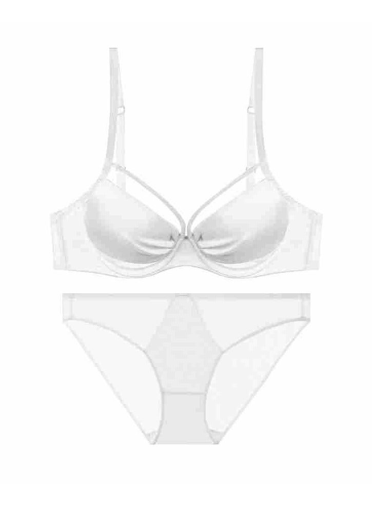 Loquat Squality Steel Ring Bra Set  White - Image 1
