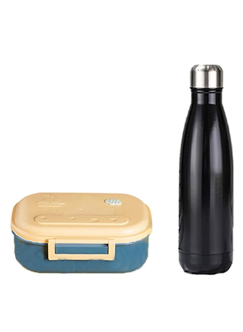 STAR BABiES Star Babies BTS Collections - Double Layer Stainless Steel Vacuum Insulated Water Bottle Cola Shape Bottle Keep 12 Hours Cold & Hot Reusable Metal Leak-Proof Sports Flask 500ml, Double Layer  Lunch Box BPA Free - Pack of 2 - Multicolor - Image 1