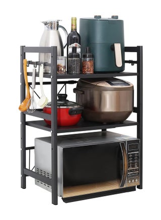 Extendable Microwave Oven Rack,Expandable Horizontal Extension Microwave Shelf Toaster Oven Stand Rice Cooker Stand Kitchen Counter Top Organizer 2-tier with 6 Hooks - pzsku/ZC8659BAD0FC5E367E6ABZ/45/_/1719626955/2372eb93-ef5b-4b94-908c-1722730cd75e