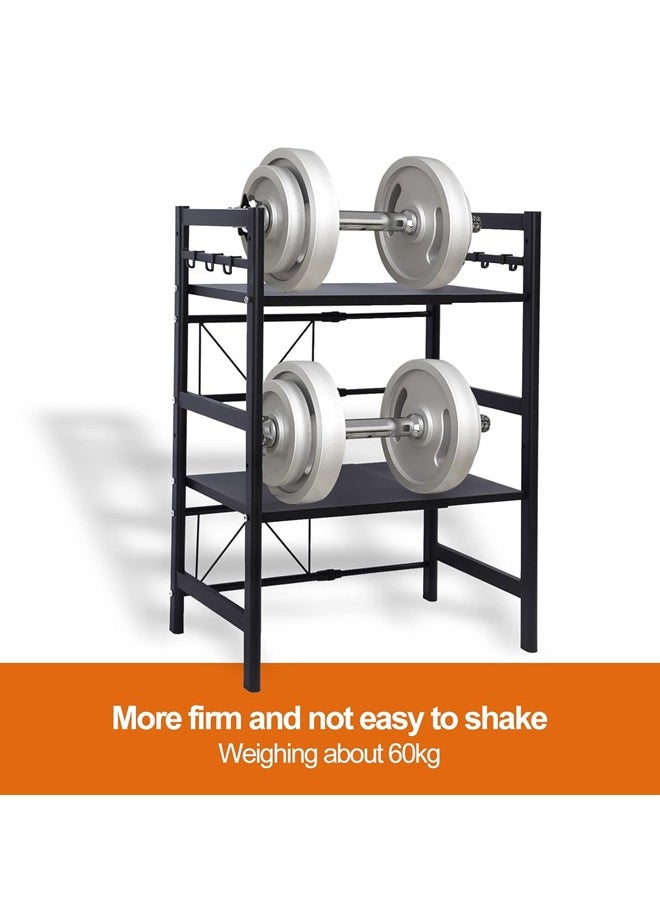 Extendable Microwave Oven Rack,Expandable Horizontal Extension Microwave Shelf Toaster Oven Stand Rice Cooker Stand Kitchen Counter Top Organizer 2-tier with 6 Hooks