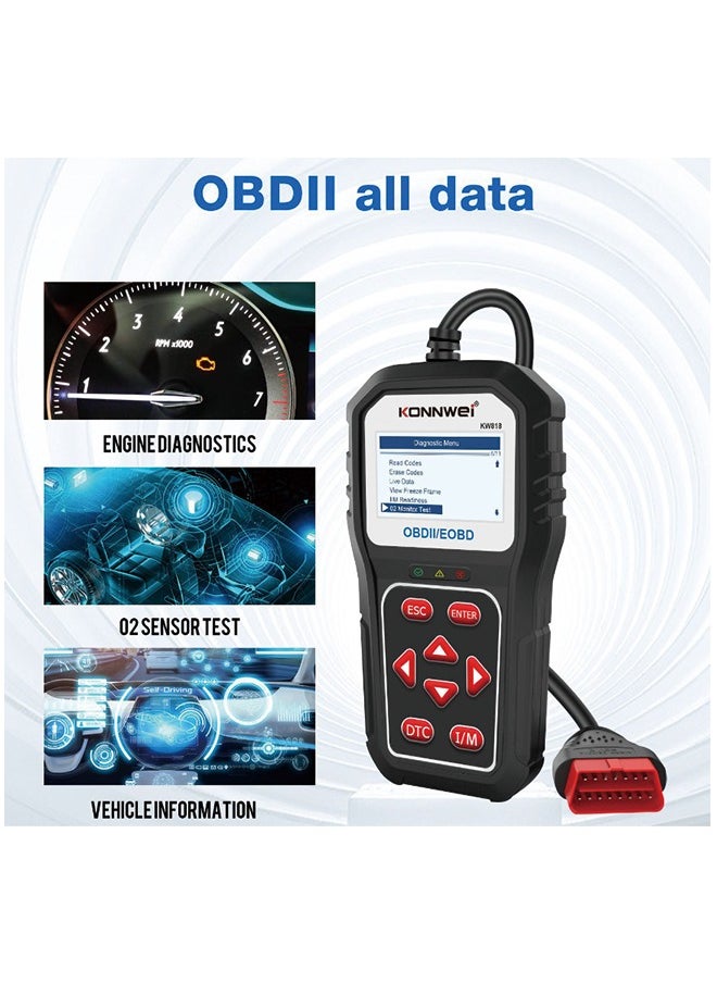 كونوي - KONNWEI KW818 obd2 الماسح الضوئي لقارئ رمز خطأ السيارة - Image 1