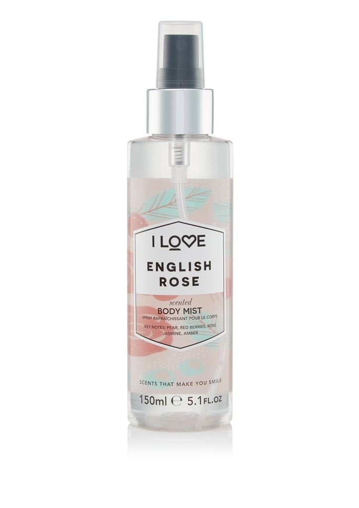 I Love I Love English Rose Scented Body Mist - Floral Body Mist Fragrance - Long Lasting Body Spray with Natural Fruit Extracts - Jasmine and Rose - 5.1 oz - Image 1