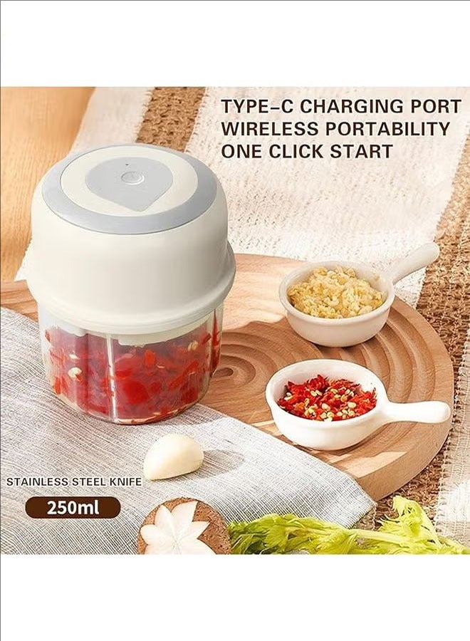 Garlic Masher Wireless Mini Home Garlic Press Auxiliary Food Processor Electric Garlic Masher Portable Garlic Masher  - Image 1