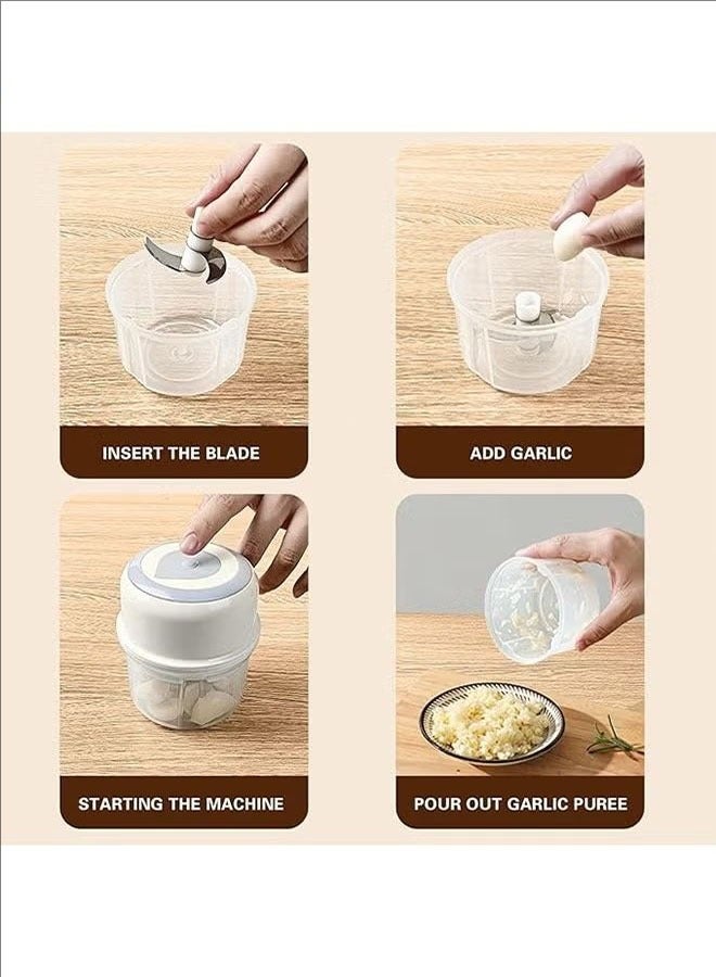 Garlic Masher Wireless Mini Home Garlic Press Auxiliary Food Processor Electric Garlic Masher Portable Garlic Masher  - Image 4