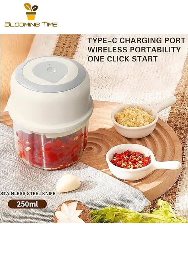 BLOOMING TIME Garlic Masher Wireless Mini Home Garlic Press Auxiliary Food Processor Electric Garlic Masher Portable Garlic Masher - Image 2