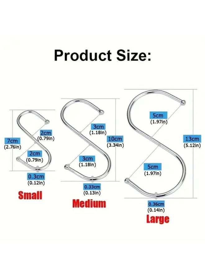 10pcs S Size Heavy Duty S Hooks Thickened Rust Resistant Multi Functional Metal Hooks - Image 5