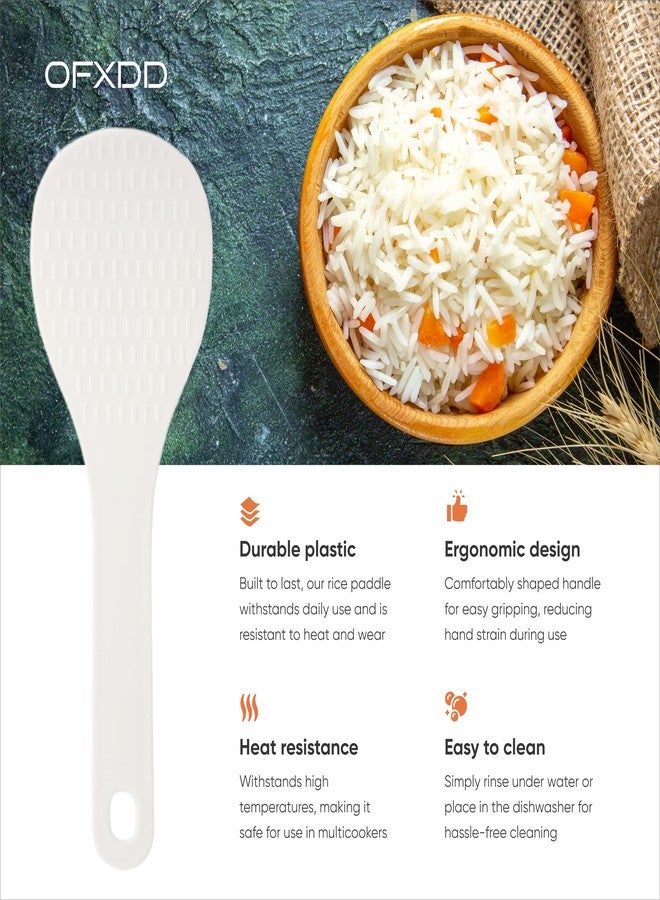 OFXDD Rice Paddle Plastic - Non Stick Rice Spatula for Kitchen - Serving Rice Spoon Paddle - Rice Scooper, Cooking Utensil for Multicooker, 5 Pcs - Image 2