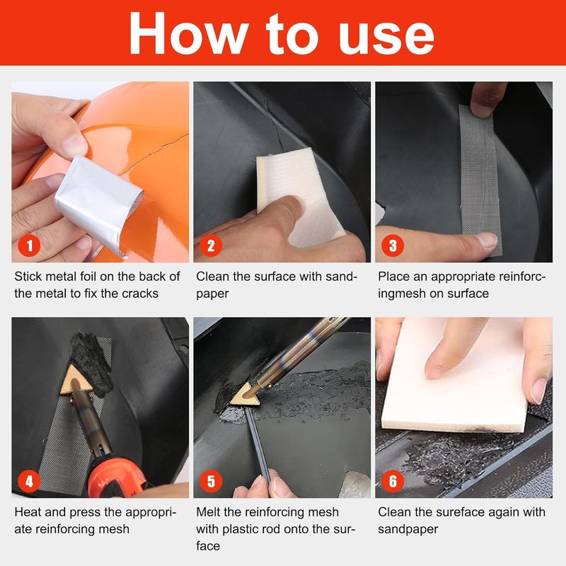 DEWINNER 100W Portable Plastic Welding Kit - 2-in-1 PVC Repair Machine for Car Bumper, Dashboard, Kayak, Canoe Surface Repair - Image 5