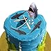 ChoJoy Shark Cake Toppers Beach Shark Cake Decorations Set with Four Sharks Boat Paddle Life Buoy for Shark Themed Birthday Party - Image 2