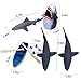 ChoJoy Shark Cake Toppers Beach Shark Cake Decorations Set with Four Sharks Boat Paddle Life Buoy for Shark Themed Birthday Party - Image 4