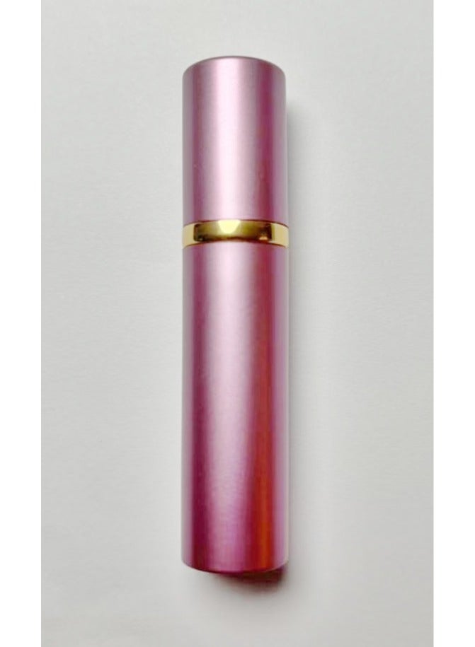 هَيْلة الرخام زجاجة عطر ( 5 مل ) ، ميني زجاجة ماء تواليت فارغة ، مع حقيبة جلدية فاخرة ، ومناسبة للسفر والعمل من الرجال والنساء ( الأحمر ) - Image 1