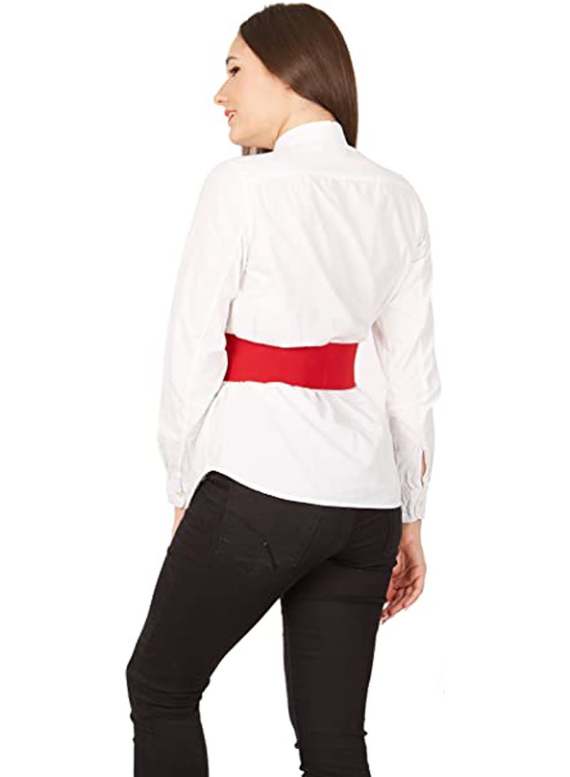 Excefore 1pcs Elastic Belt, Corset Belt Dress Belt, Nurses Belt, Stretchy Elastic Wide Waist Belt for Womens Dress Metal Interlock Buckle - Image 3