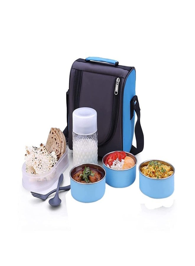KD ZONE Lunch Boxes 3 Compartment Lunch Box Pack of 1 for Office Men and Lunch Box for Kids Lunch Boxes Freezer Safe Food Containers with Spoon for Adults and Kids Random Colour