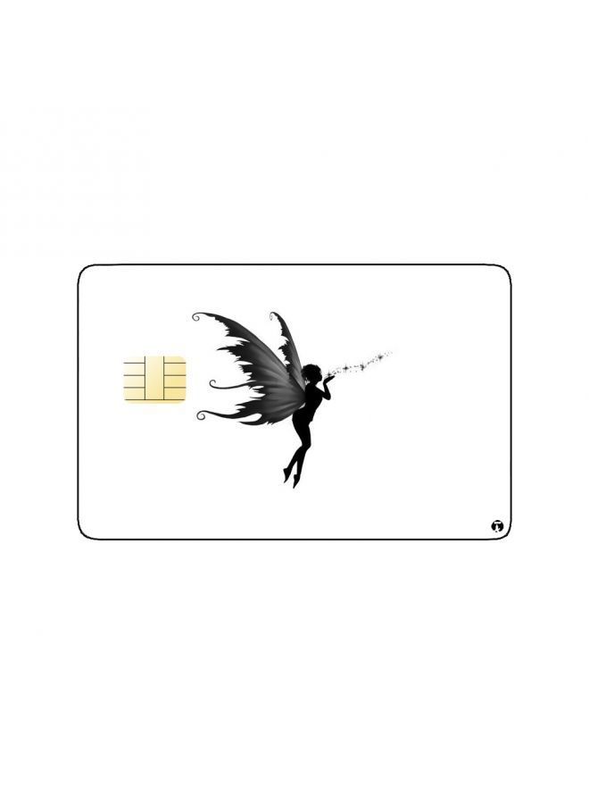 RKN PRINTED BANK CARD STICKER Aesthetic Black Fairy Drawing - Image 1