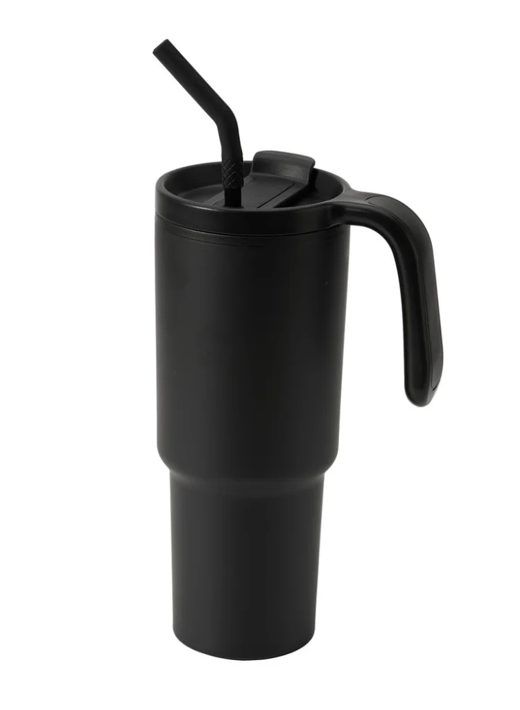 Hans Larsen Hans Larsen Forza 360 Recycled Stainless Steel Tumbler Eco-Friendly Spill-Proof Tumbler with 360° Branding  Best for Corporate Gifting, Men Women &amp; Kids - 900 ml Black