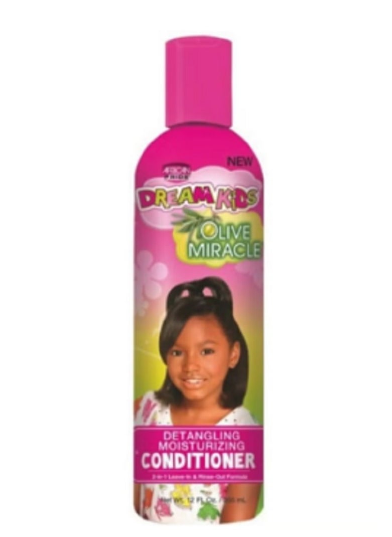 African Pride Dream Kids Olive Miracle Detangling Shampoo And Conditioner Combo Set 355ml  - Image 3