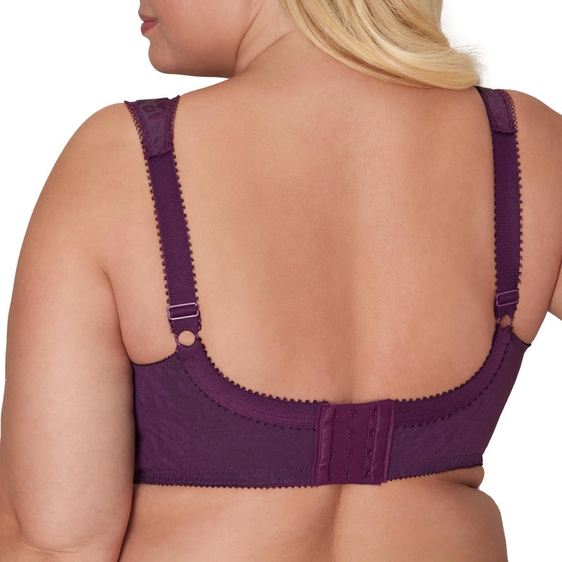 PLAYTEX Womens 18 Hour Comfort-strap Wireless Bra, Full-coverage With 4-way Trusupport, Single & 2-pack Bras, Plum Majestic, 38DD US - Image 2