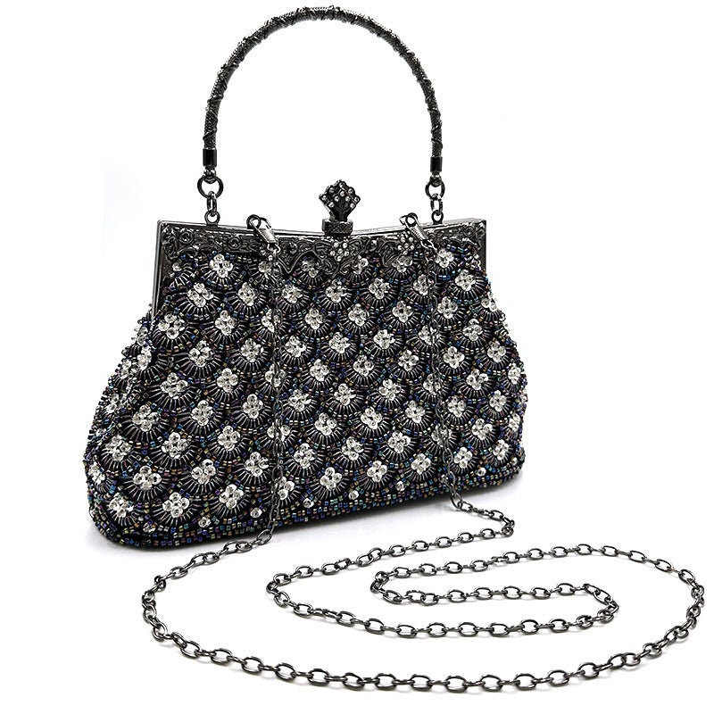 Women'S Bag Embroidery New Dinner Bag Hand-Held Women'S Bag Fish Scale Banquet Handbag 12-5 - Image 3