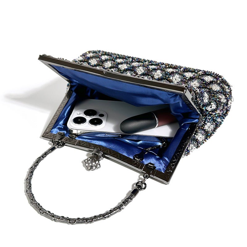 Women'S Bag Embroidery New Dinner Bag Hand-Held Women'S Bag Fish Scale Banquet Handbag 12-5 - Image 4