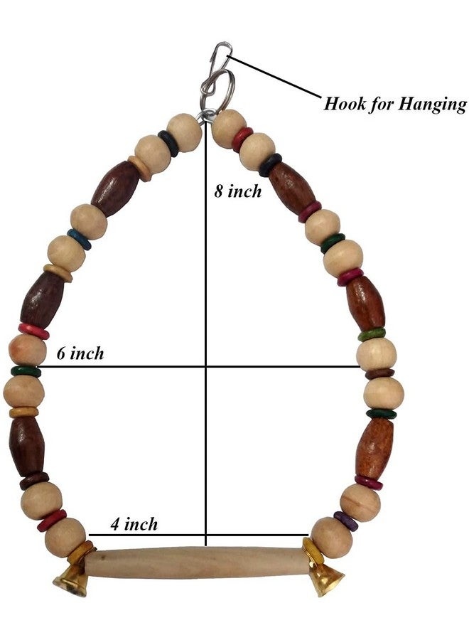Emily Pets Ird Swing Toys, Chew Toys With Hanging Cage Toys For Small Parakeets, Cockatiels, Conures, Finches, Budgie, Macaws, Parrots, Love Birds(Brown) - Image 2