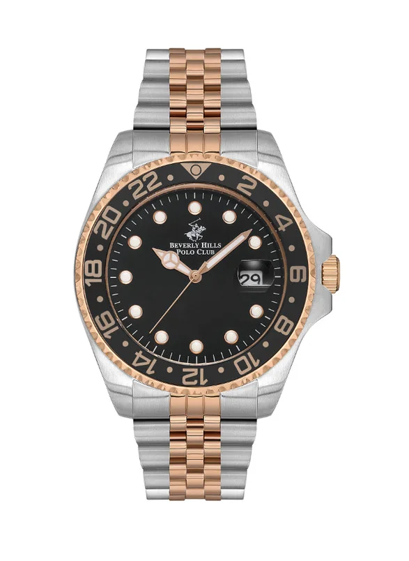 BEVERLY HILLS POLO CLUB Beverly Hills Polo Club BP3126X.550 Men's Analog Display Watch & Metal Strap Silver