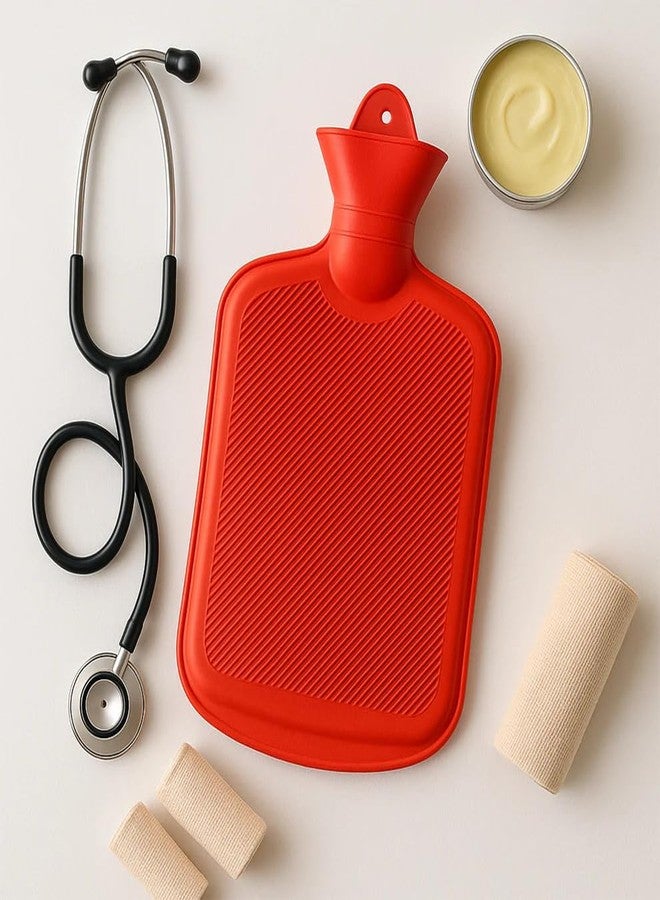 Large Rubber Hot Water Bag for Pain Relief | Leak-Proof Hot Water Bottle for Body, Back & Joint Pain - Image 2