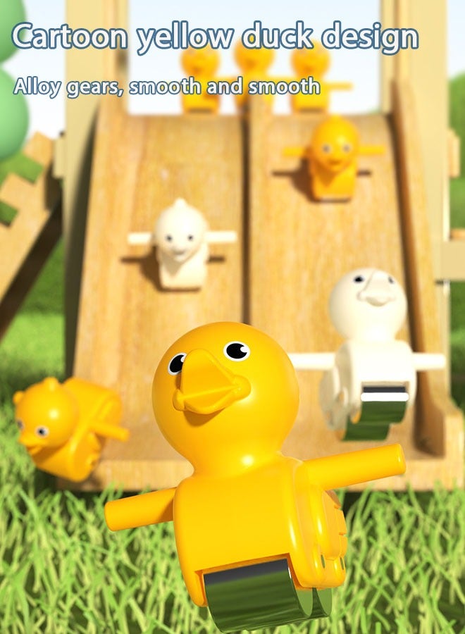 Kids Track toys, Small Ducks Climbing Toys,Electric Duck Climbing Stairs Tracks Slide Toy Set,Duck Roller Coaster Toy with Lights  Music On/Off on for Kids Toddlers Boys and Girls, Yellow - Image 5