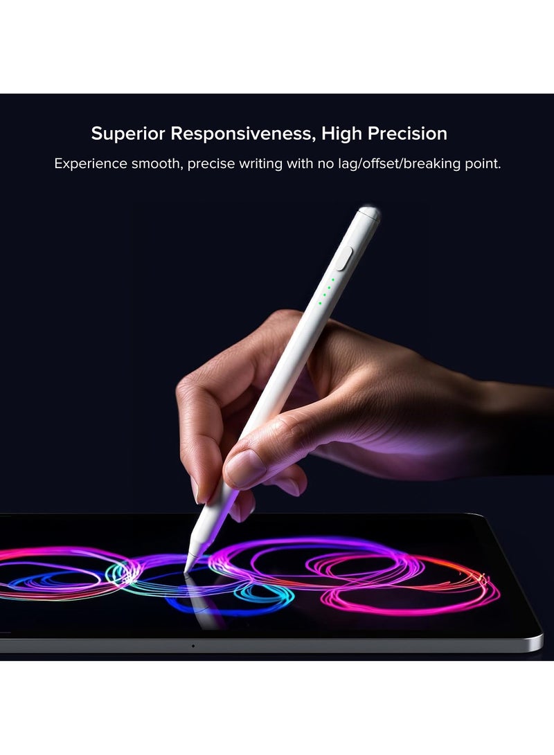 هيان 2025 أحدث قلم Stylus لـ iPad (2018-2025) -13 دقيقة شحن سريع مع حساسية الميل ورفض النخيل لـ iPad 11/10/9/8/7/6th Gen ، Air 7/6/5/4/3/M3/M2 ، Pro 13 "/12.9" /11" /M4 ، Mini 7/6/5th - Image 5
