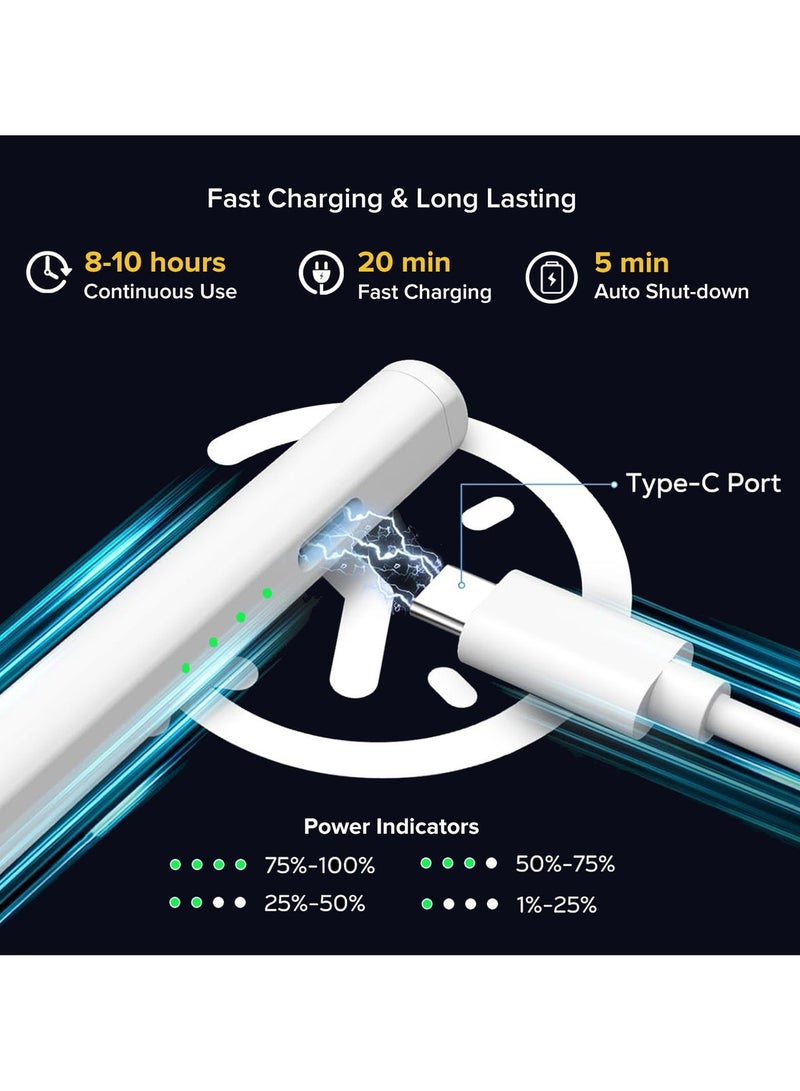 HEYAN iPad Pencil ,Stylus Pen for iPad(2018-2026)-13 Mins Fast Charge with Tilt Sensitivity & Palm Rejection for iPad 11/10/9/8/7/6th Gen, Air 7/6/5/4/3/M3/M2, Pro 13"/12.9"/11"/M4, Mini 7/6/5th - Image 4