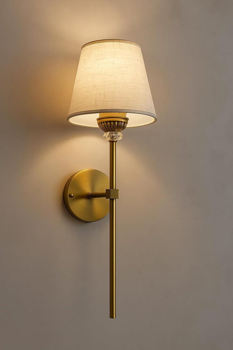 kinis Luxury Modern Gold Wall Lamp | Crystal Accent & Elegant Metal Finish Wall lamp Decorative Wall Sconce Lighting for Bedroom, Living Room, Hallway & Hotel Décor (Pack of 2 with Bulb) - Image 3