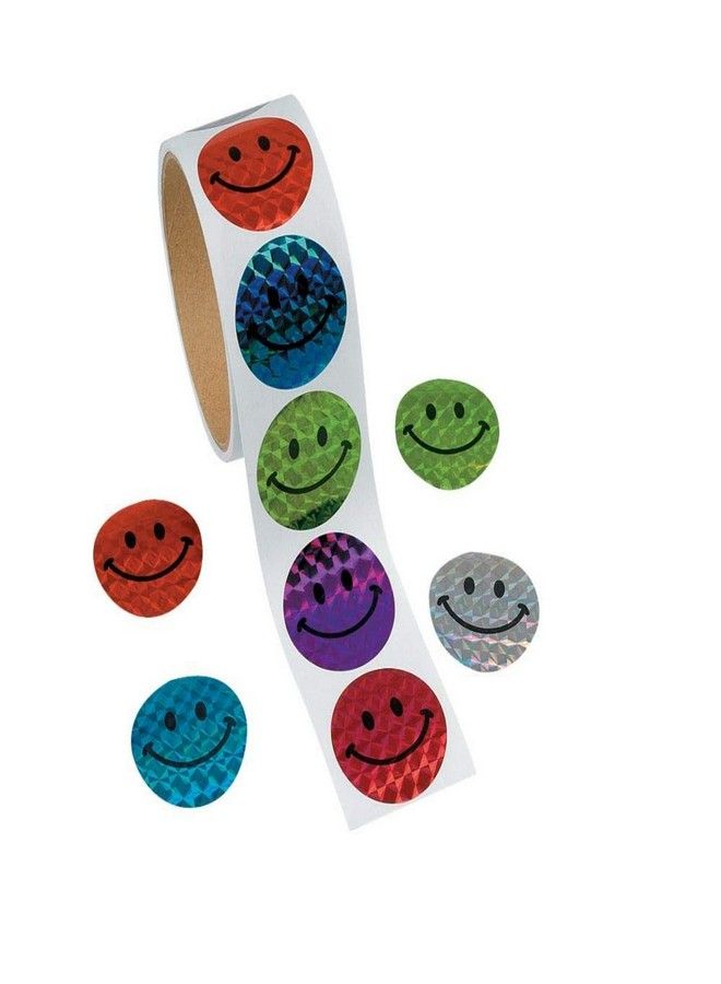 Fun Express - Prism Smile Face Stickers (100pc) - Stationery - Stickers - Stickers - Roll - 1 Piece - Image 2