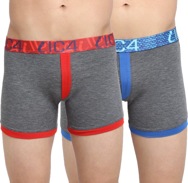 IC4 Store Men's Grey Trunk Underwear Pack of 2 - Image 1