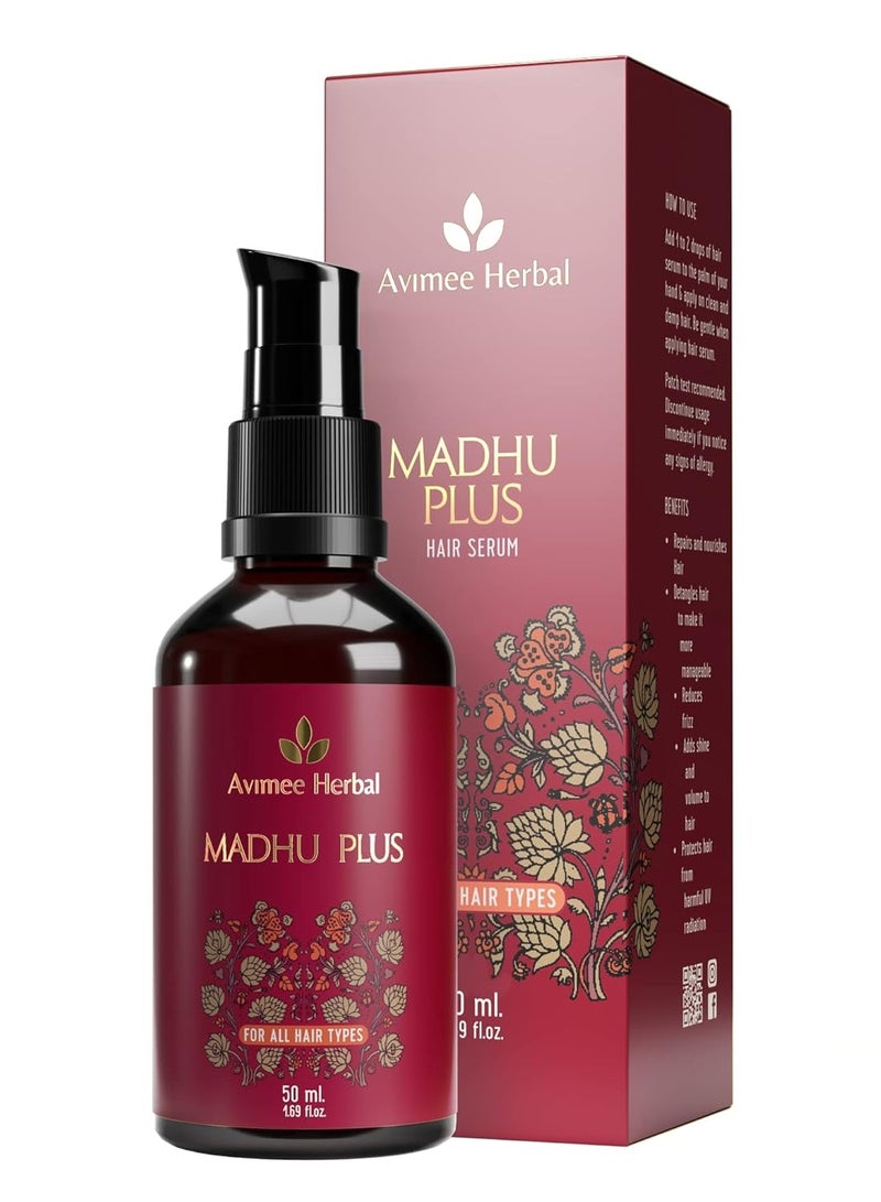 اڤيمي هيربال Avimee Herbal 50 gm Madhu Plus مصل الشعر العشبي مع عامل حماية من الشمس SPF 15 - Image 1