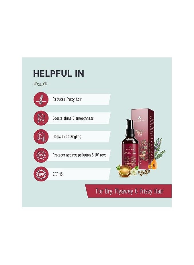 اڤيمي هيربال Avimee Herbal 50 gm Madhu Plus مصل الشعر العشبي مع عامل حماية من الشمس SPF 15 - Image 4
