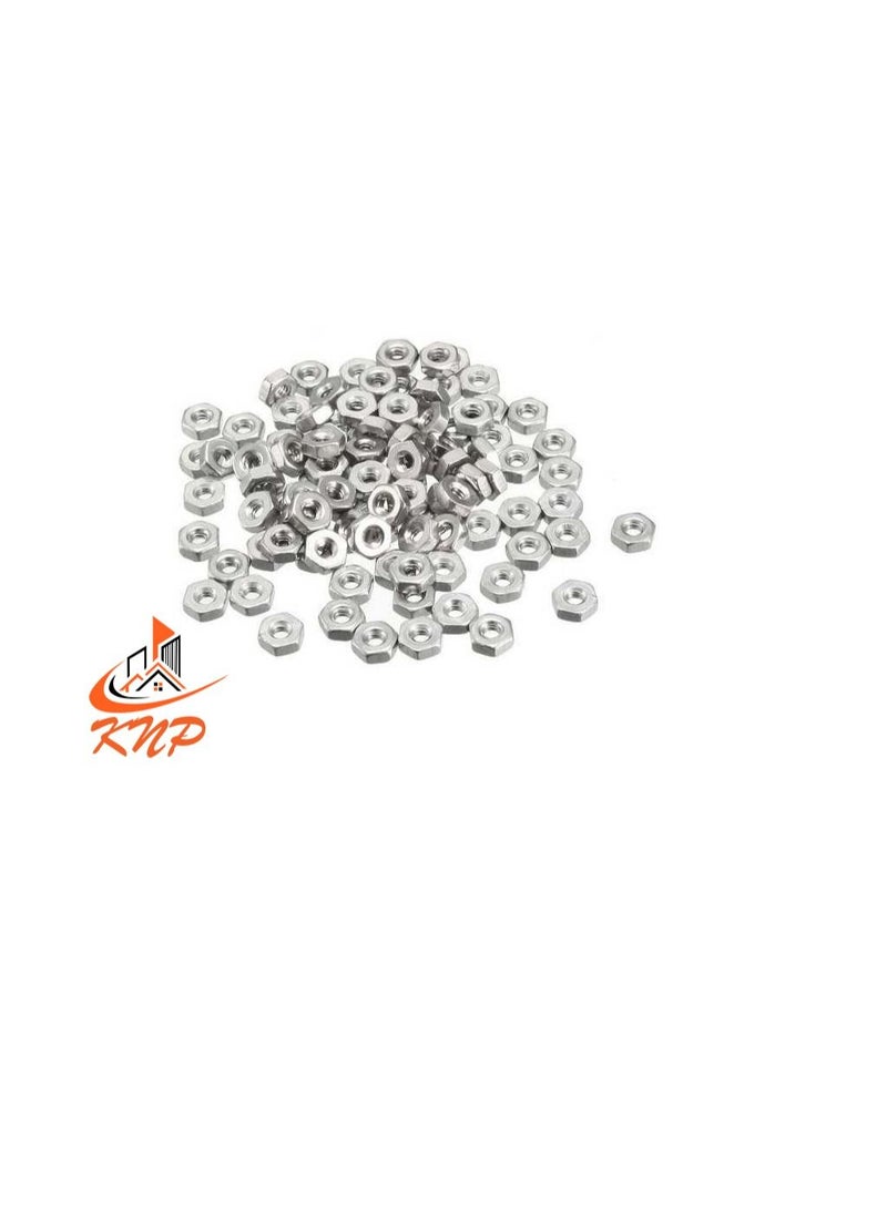 KNP KNP Steel Hexagon Nuts - Pack of 100 (M4) - Image 3