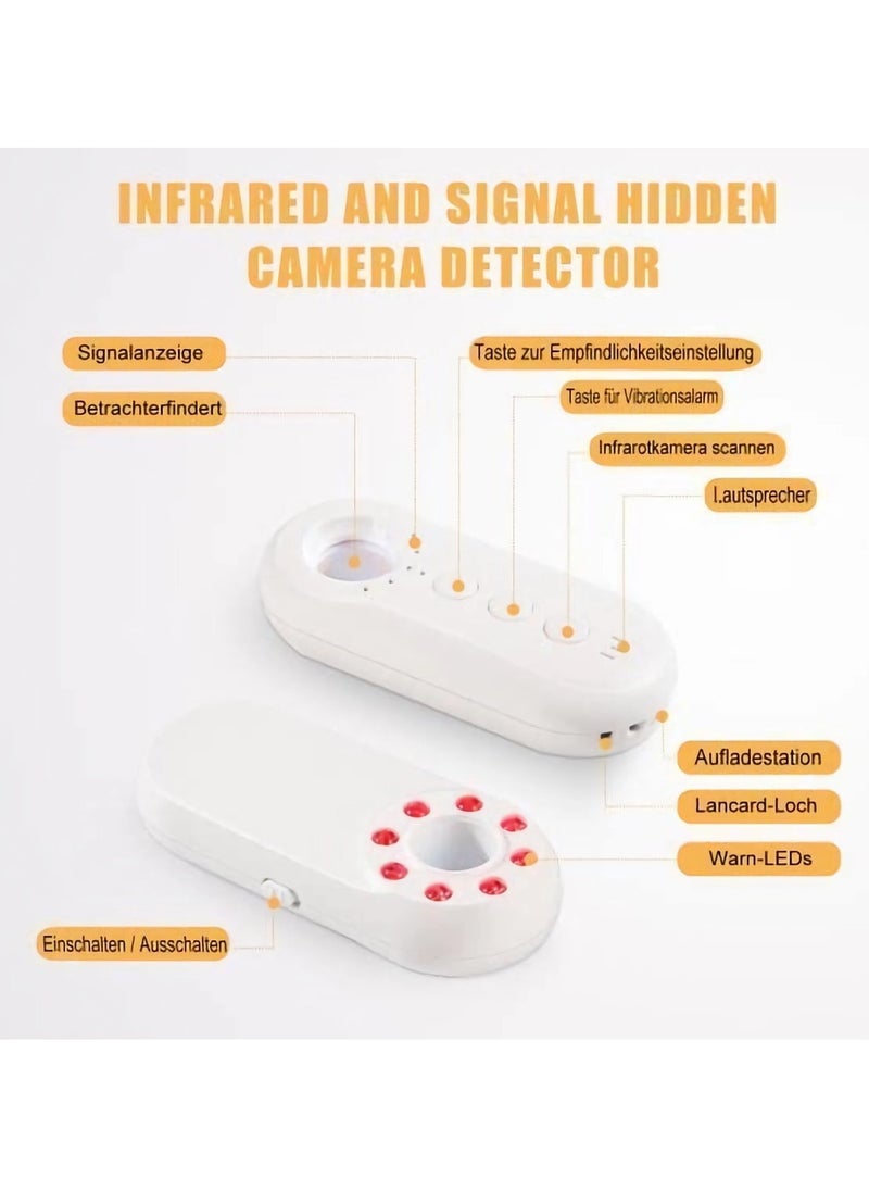 SYOSI - Hidden Camera Detectors with Infrared, Pocket Size Anti Spy Camera Finder, Device Locator with Anti-Theft Alarm, Ideal for Hotels, Bathrooms, and Travel - Image 1