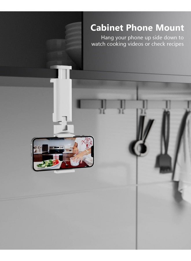 MiiKARE Airplane Travel Essentials Phone Holder, Universal Handsfree Phone Mount for Flying with 360 Degree Rotation, Travel Accessory for Airplane, Travel Must Haves Phone Stand for Desk, Table-White - Image 4