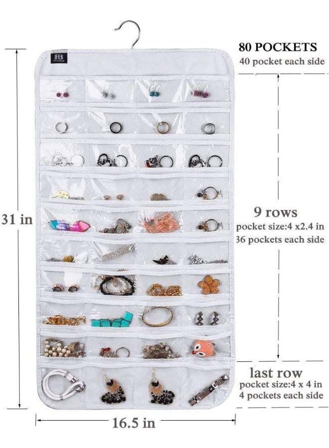 BB Brotrade Hanging Jewelry OrganizerAccessories Organizer80 Pocket Organizer for Holding Jewelries - Image 2