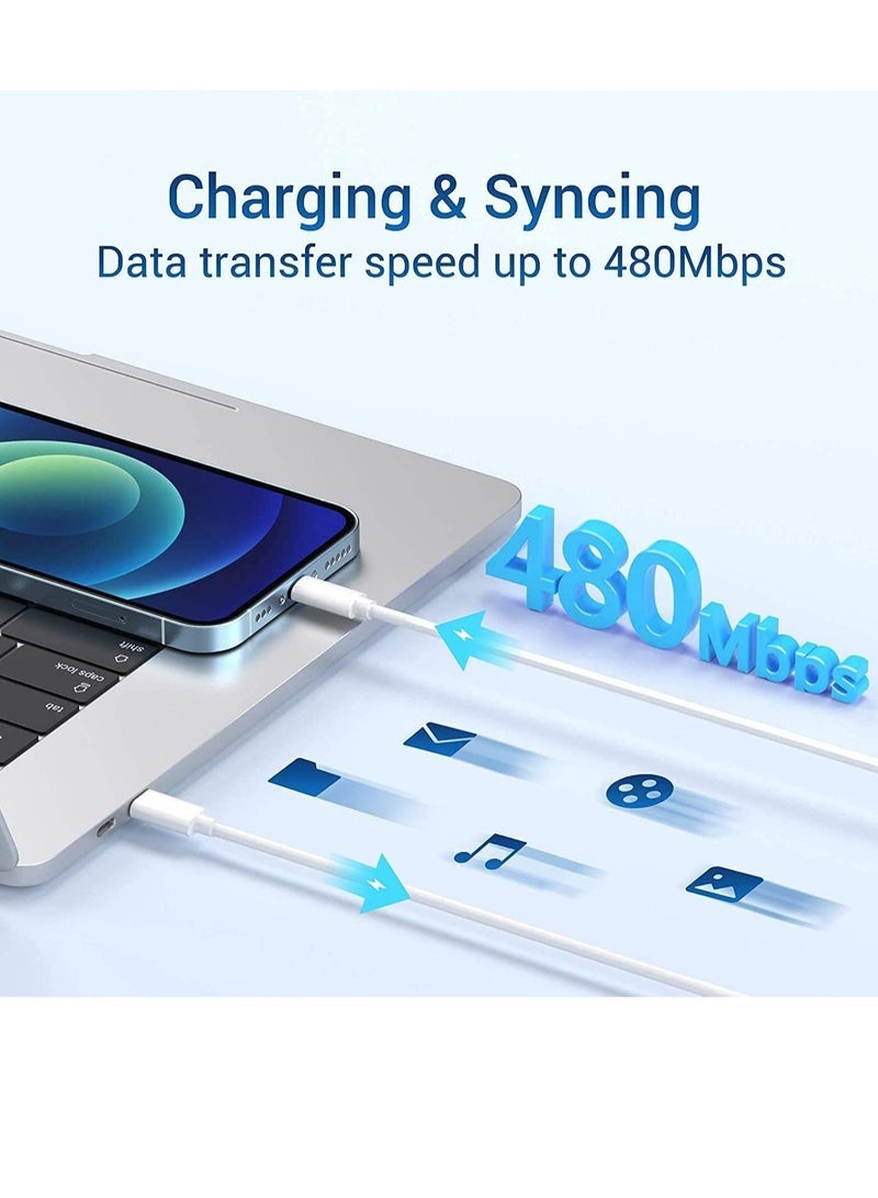 USB C to Lightning Cable MFi Certified 3Pack 6FT Fast iPhone 13 Charger Cable - Lightning to Type C Cable Compatible with iPhone 13 12 Pro 11 Max XS XR 8 Plus SE 2020 iPad Pro AirPods Pro - Image 3