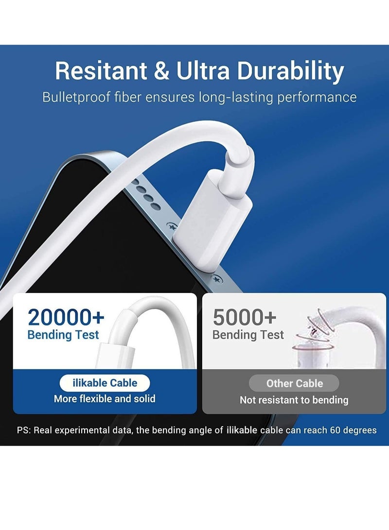 USB C to Lightning Cable MFi Certified 3Pack 6FT Fast iPhone 13 Charger Cable - Lightning to Type C Cable Compatible with iPhone 13 12 Pro 11 Max XS XR 8 Plus SE 2020 iPad Pro AirPods Pro - Image 5