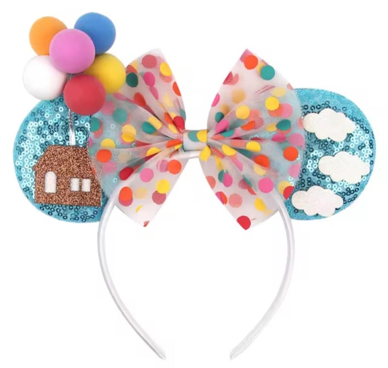 CLGIFT Iridescent Rainbow Sparkle Classic Minnie Ears Pick Your Color Silver Gold Blue Red Sequin