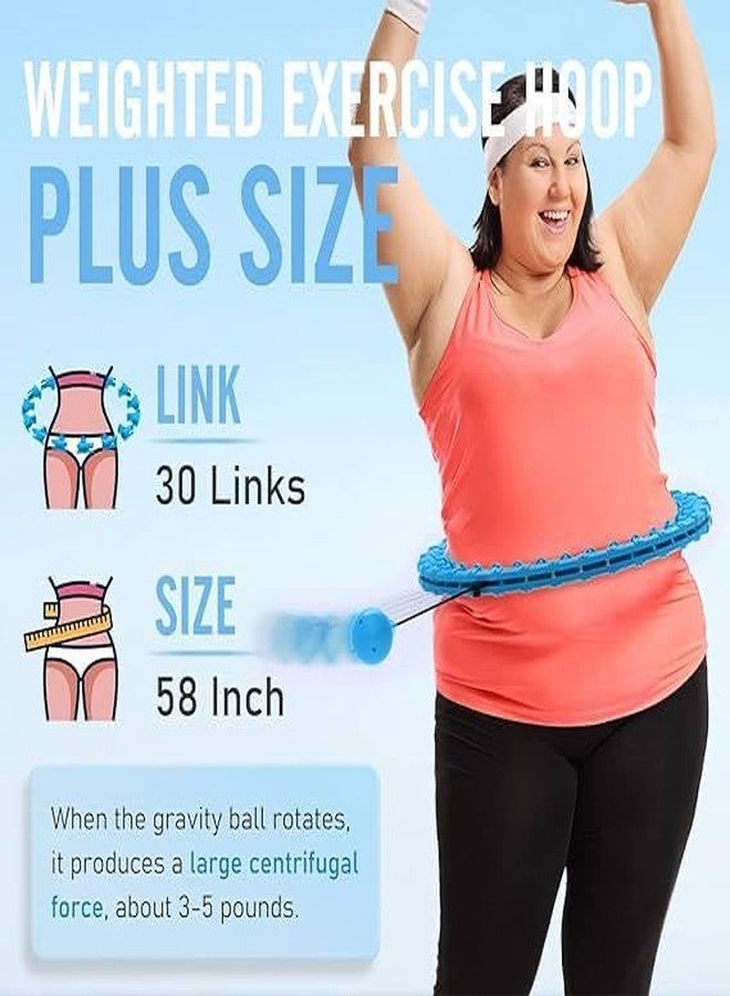 Avenn Adjustable Smart Weighted Hula Hoop, 26-58 inch Waist Size, 360° Rotation with Massage Points - Multicolor - Image 2