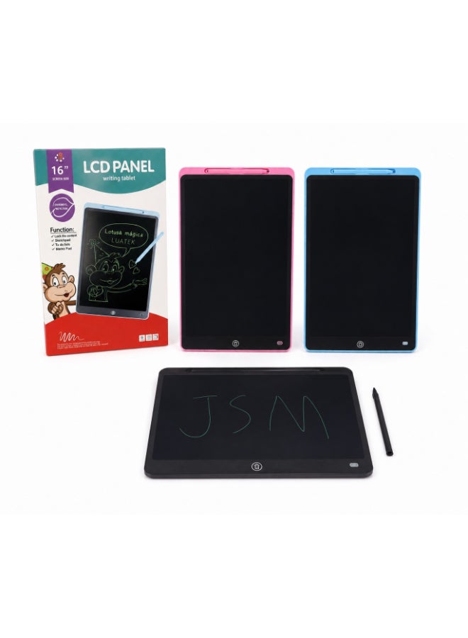 Toyland 16 Inch LCD Writing Tablet – Reusable Digital Drawing & Writing Pad with Stylus (Assorted Colors) - Image 4