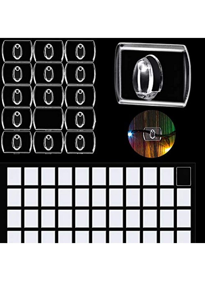 Tatuo Tatuo 60 Pieces Mini Decorating Hook Clips, Holiday Light Hooks, Decorating Clips for String Lights, Multi Function Decoration Hanging Clip for Home, Outdoor(0.71 x 0.51 Inch,Clear)  - Image 1