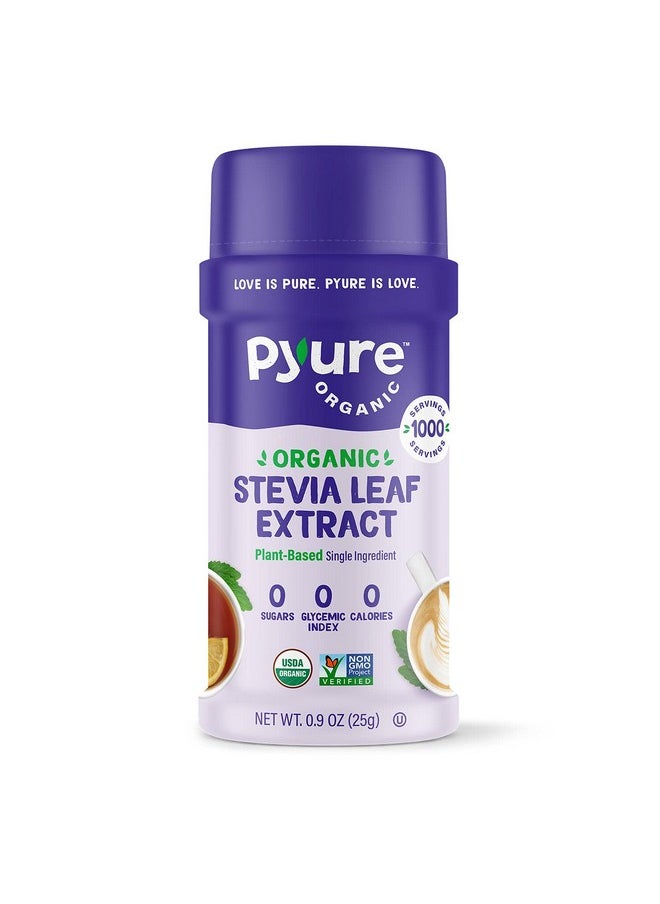 Pyure - Organic Stevia Powder Extract ; 100% Stevia No Fillers Stevia Concentrate 300X Sweeter Than Sugar ; No Additives Pure Stevia Extract Sugar Substitute Microspoon Included ; 1000 Servings - Image 1