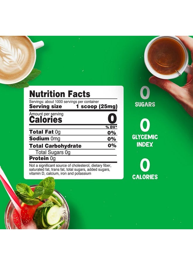Pyure - Organic Stevia Powder Extract ; 100% Stevia No Fillers Stevia Concentrate 300X Sweeter Than Sugar ; No Additives Pure Stevia Extract Sugar Substitute Microspoon Included ; 1000 Servings - Image 1