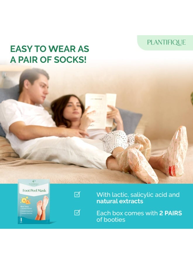 PLANTIFIQUE Foot Peeling Mask - Peeling Foot Mask Dermatologically Tested Repairs Heels & Removes Dry Dead Skin for Baby Soft Feet (Jasmine, 1 Count (Pack of 1)) - Image 3
