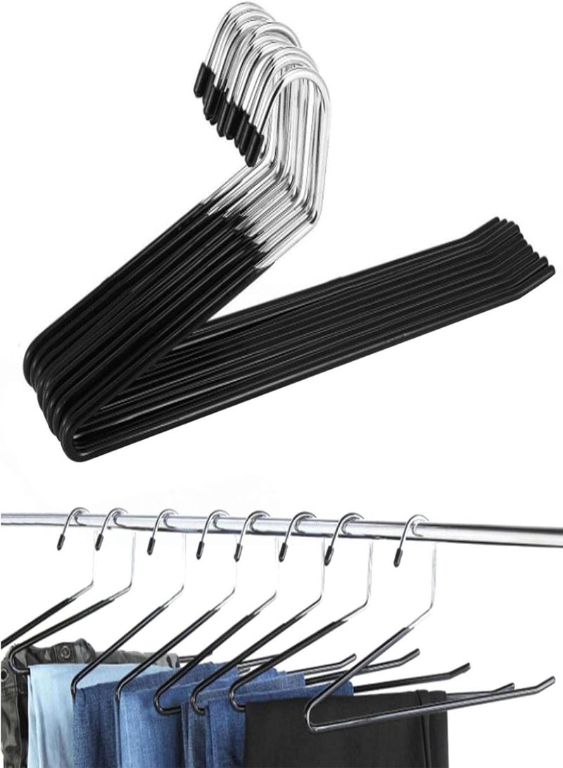 GGOOT Hanger for Pants - Heavy Duty Jeans Trouser Hanger Closet Space Saver | Non-Slip Closet Organizer for Jeans Clothes Trousers Towels  - Image 1
