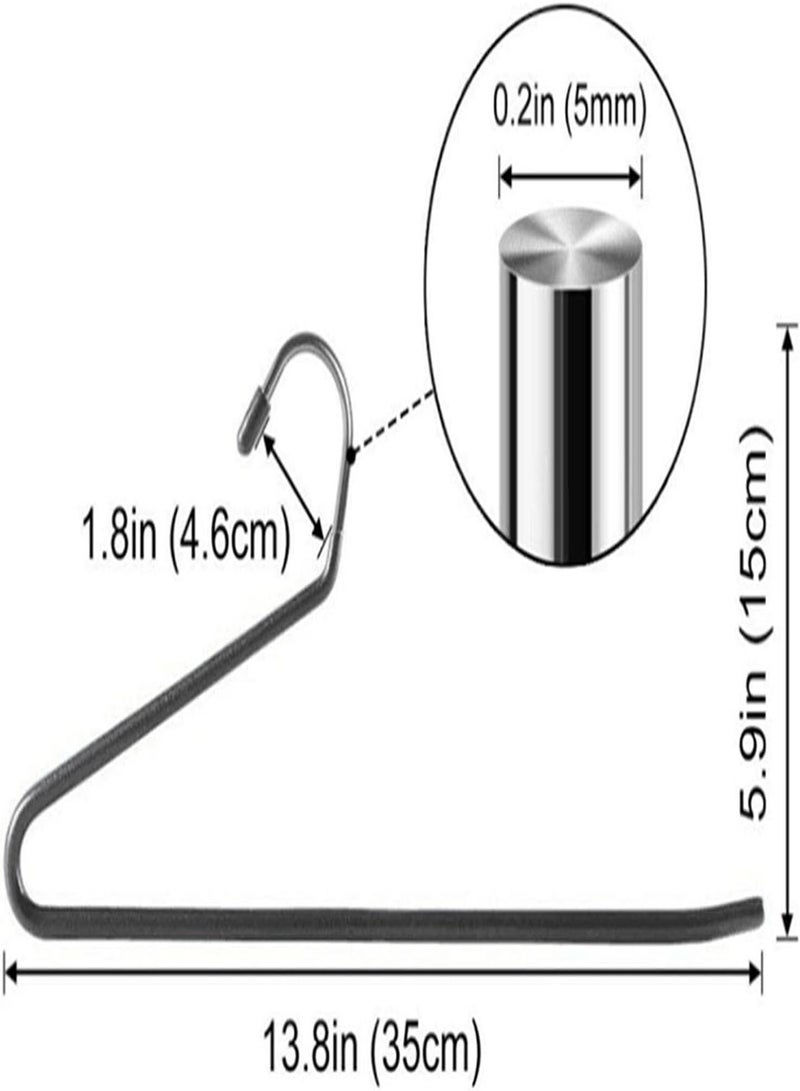 GGOOT Hanger for Pants - Heavy Duty Jeans Trouser Hanger Closet Space Saver | Non-Slip Closet Organizer for Jeans Clothes Trousers Towels  - Image 3